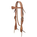 Weaver Weaver Rough Out Russet Harness Leather Browband Headstall with Spots
