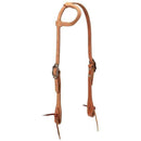 Weaver Weaver Rough Out Russet Harness Leather Sliding Ear Headstall