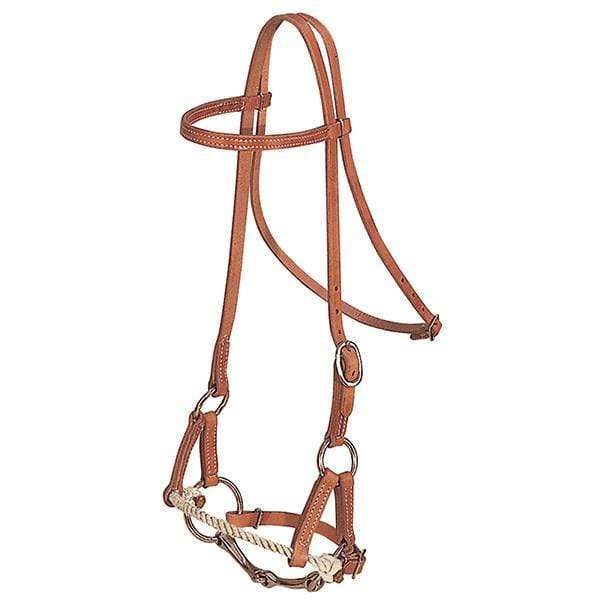 Weaver Weaver Single Rope Harness Leather Half Breed Side Pull